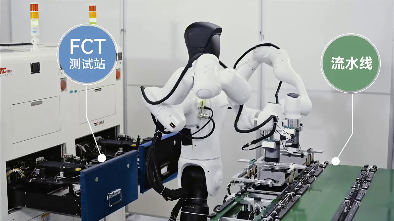 Agibot Humanoid Robot | Dual‑arm Automation for FCT Test & Production Line